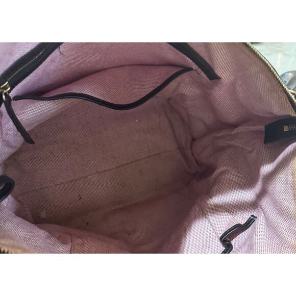 Dooney & Bourke Dillen Pebbled Leather Double Pocket Satchel "DARK BROWN LARGE" - Picture 4 of 5